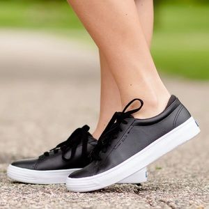 Women’s Black Leather Keds